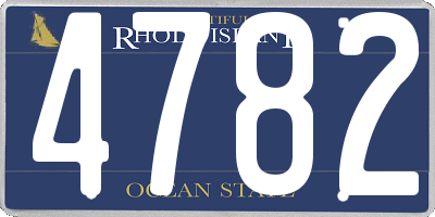 RI license plate 4782
