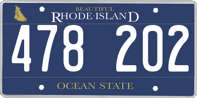 RI license plate 478202