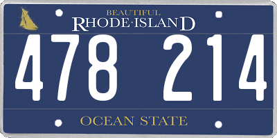 RI license plate 478214