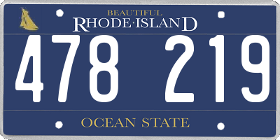 RI license plate 478219