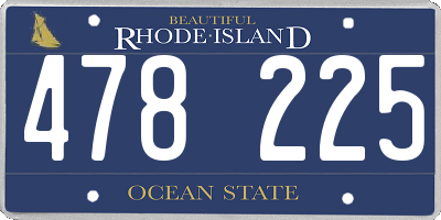 RI license plate 478225