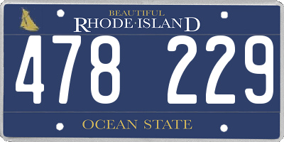 RI license plate 478229
