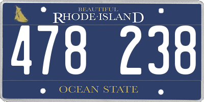 RI license plate 478238