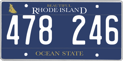 RI license plate 478246