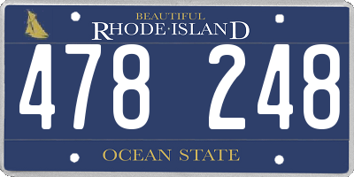 RI license plate 478248