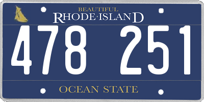 RI license plate 478251