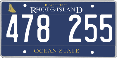 RI license plate 478255