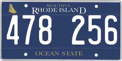 RI license plate 478256