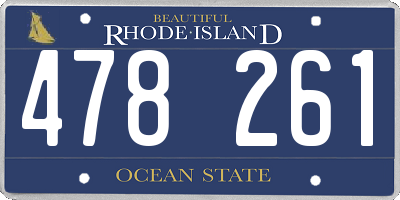 RI license plate 478261