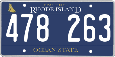 RI license plate 478263