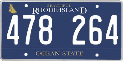 RI license plate 478264