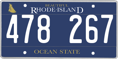 RI license plate 478267