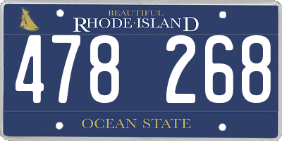 RI license plate 478268