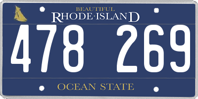 RI license plate 478269