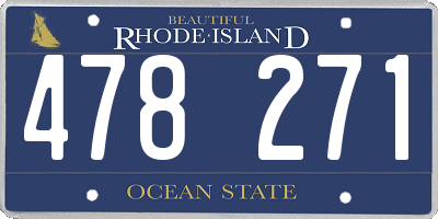 RI license plate 478271