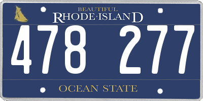 RI license plate 478277