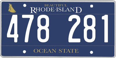 RI license plate 478281