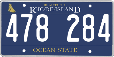RI license plate 478284