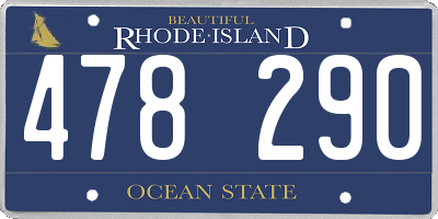 RI license plate 478290