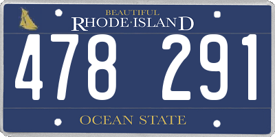 RI license plate 478291