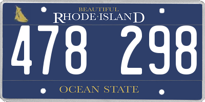 RI license plate 478298