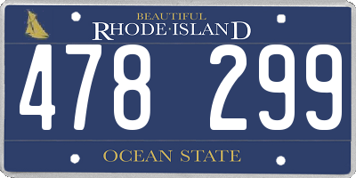 RI license plate 478299