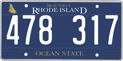 RI license plate 478317