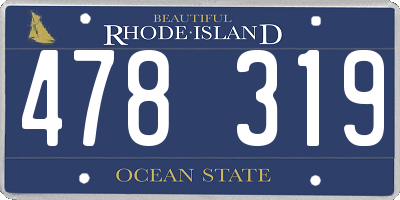 RI license plate 478319
