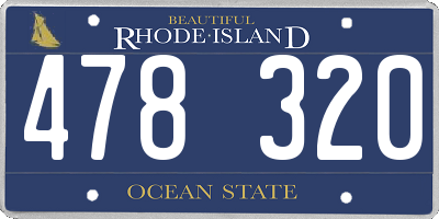 RI license plate 478320