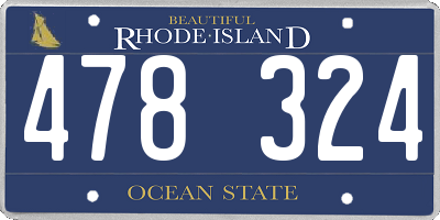 RI license plate 478324