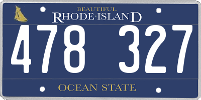 RI license plate 478327
