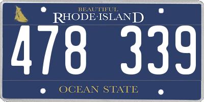 RI license plate 478339