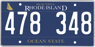 RI license plate 478348