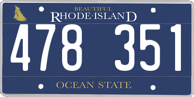 RI license plate 478351