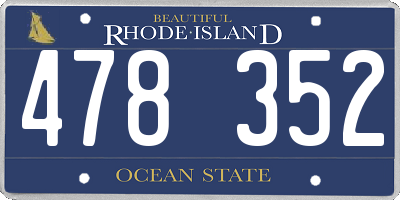 RI license plate 478352