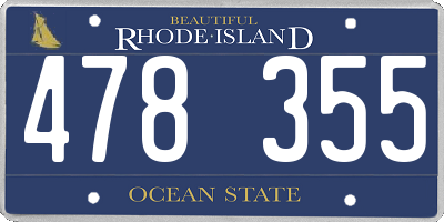 RI license plate 478355