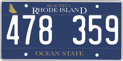 RI license plate 478359