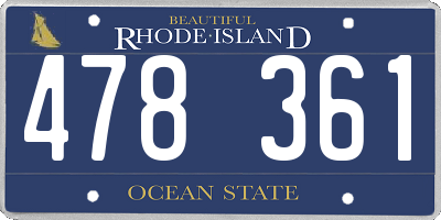 RI license plate 478361