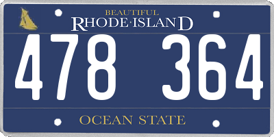 RI license plate 478364