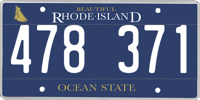 RI license plate 478371