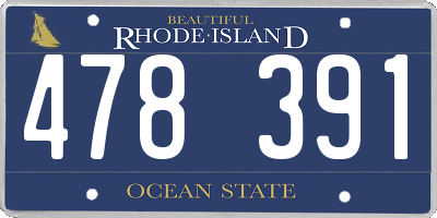 RI license plate 478391