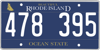 RI license plate 478395