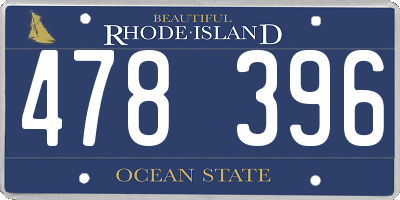 RI license plate 478396