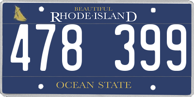 RI license plate 478399