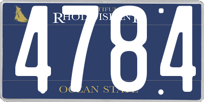 RI license plate 4784