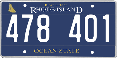 RI license plate 478401