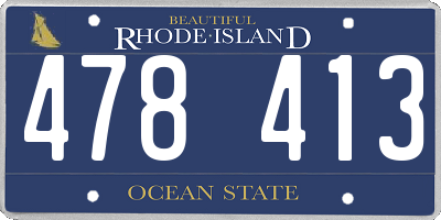 RI license plate 478413