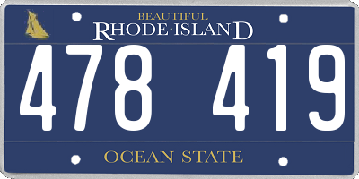 RI license plate 478419