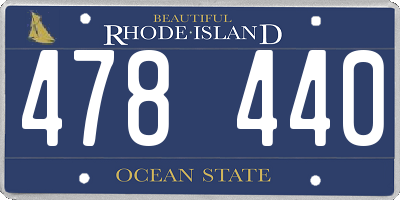RI license plate 478440