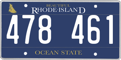 RI license plate 478461